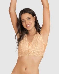 Fierce Almost-Plunge Sheer Lace Bralette -Leonisa Sale Store 011971 290 1200X1500 1