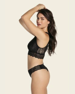 High-neck Unlined Lace Crop Top Wireless Bralette -Leonisa Sale Store 015807 700 1200x1500 2023 4