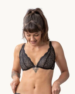 Sheer Lace Bralette With Underwire