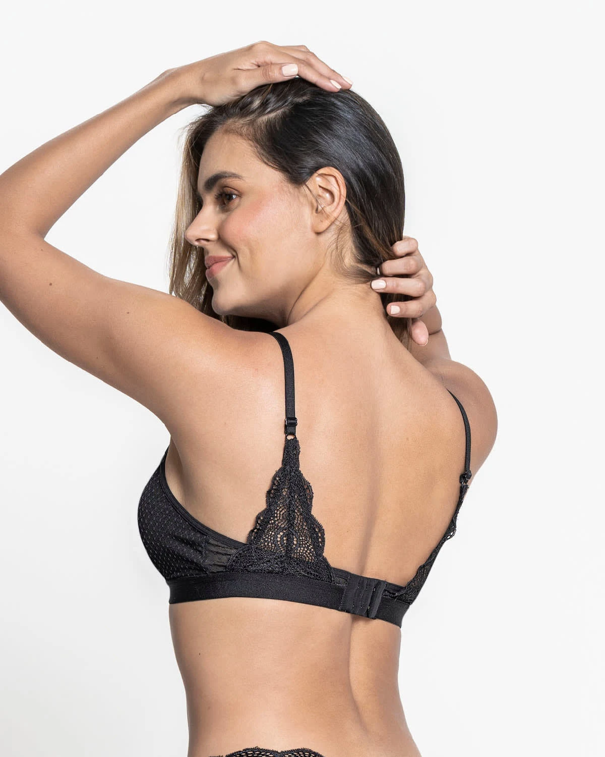 Triangle Lace Bralette With Buttonhole Cutout 4 Triangle Lace Bralette With Buttonhole Cutout - Image 2
