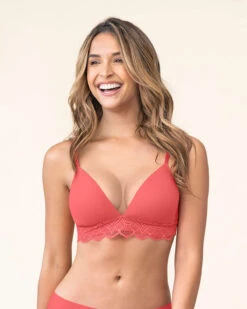 Comfy Deep V-neck Lace Accent Bralette -Leonisa Sale Store 091032 344 1200X1500 1