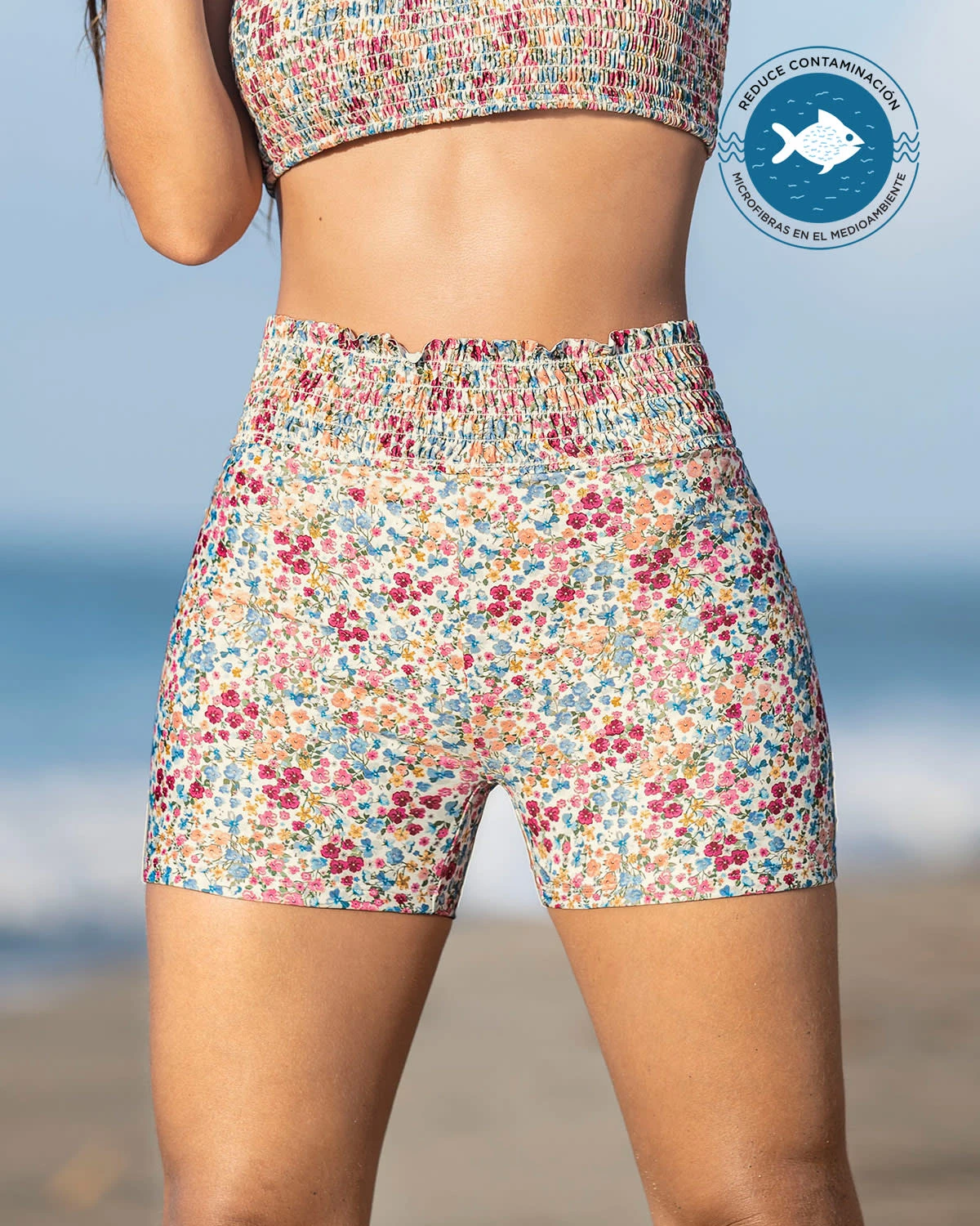 High-Waisted Ruffle Swim Short + BIO-PET Technology 3 High-Waisted Ruffle Swim Short + BIO-PET Technology