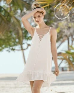 Multipurpose Short Dress Made Of Natural Rayon Fiber