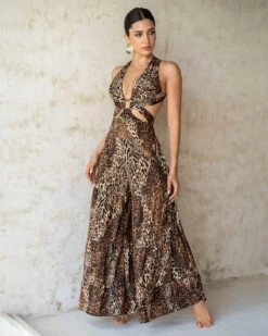 Beach Coverup Trouser With Ruched Waistband