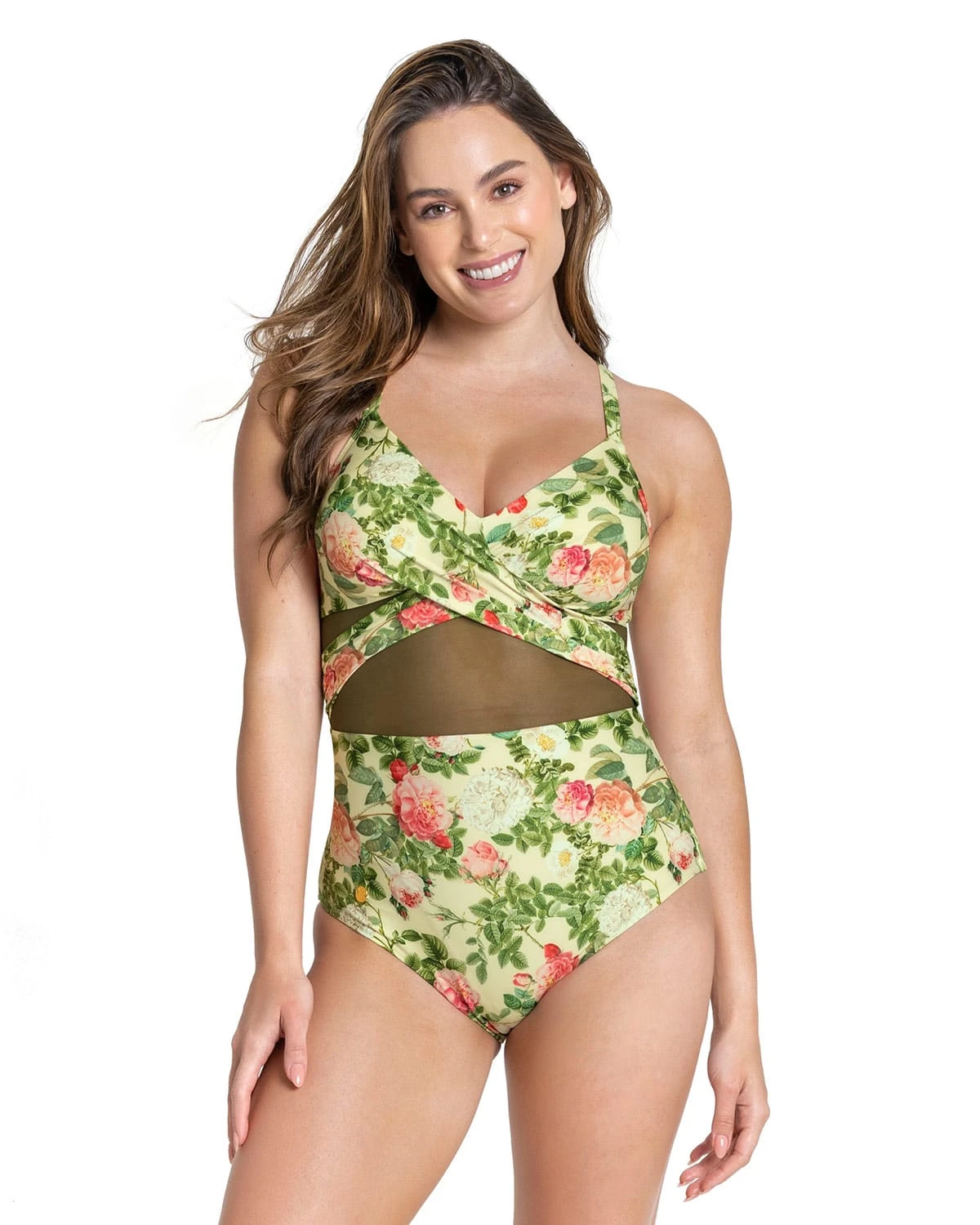 One-Piece Swimsuit With Slimming Compression And Tulle Details 7 One-Piece Swimsuit With Slimming Compression And Tulle Details - Image 5