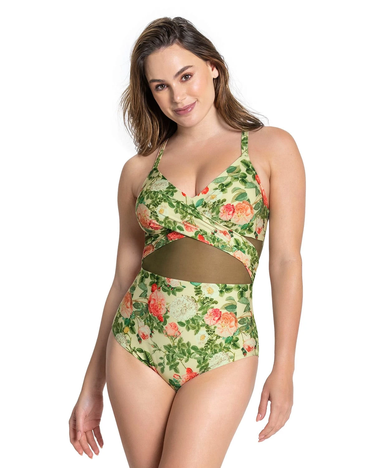 One-Piece Swimsuit With Slimming Compression And Tulle Details 9 One-Piece Swimsuit With Slimming Compression And Tulle Details - Image 7