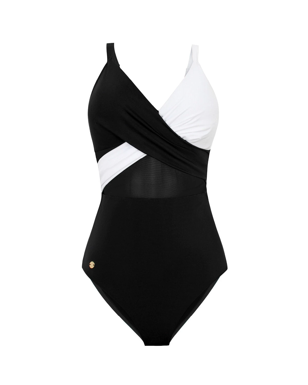 Cross-Front Contrast Graphic One-Piece Slimming Swimsuit 9 Cross-Front Contrast Graphic One-Piece Slimming Swimsuit - Image 7