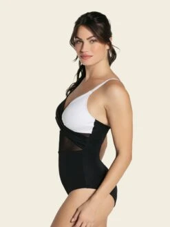 Cross-Front Contrast Graphic One-Piece Slimming Swimsuit 12 Cross-Front Contrast Graphic One-Piece Slimming Swimsuit -Leonisa Sale Store 19A057 700 1200x1500 2023 3