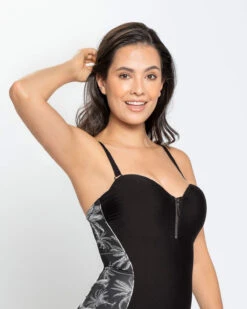 Convertible Zip Top One-Piece Slimming Swimsuit -Leonisa Sale Store 19A072N 700 1200X1500 usa 4