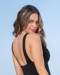 Solid One-Piece Sculpting Swimsuit Triangle Top, Square Back 8 Solid One-Piece Sculpting Swimsuit Triangle Top, Square Back -Leonisa Sale Store 19A079 700 1200X1500 3