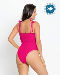 Eco-Friendly Recycled Nylon Swimsuit With Ruching -Leonisa Sale Store 19A110N 338 1200X1500 tg 2