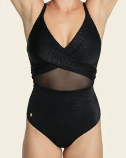 Slimming One Piece Swimsuit With Tulle And Draped Details 10 Slimming One Piece Swimsuit With Tulle And Draped Details -Leonisa Sale Store 19A124S 700 1200x1500 2023 UPD 4