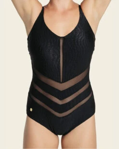 Slimming Swimsuit In Shiny And Textured Fabric 10 Slimming Swimsuit In Shiny And Textured Fabric -Leonisa Sale Store 19A125M 700 1200x1500 2023 4
